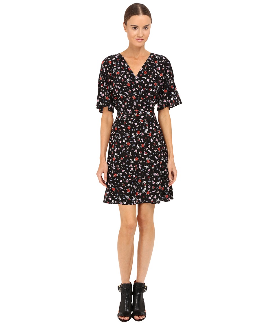 The Kooples Mix Flowers On Silk Crepe De Chine Dress The Kooples Mix Flowers On Silk Crepe De Chine Dress