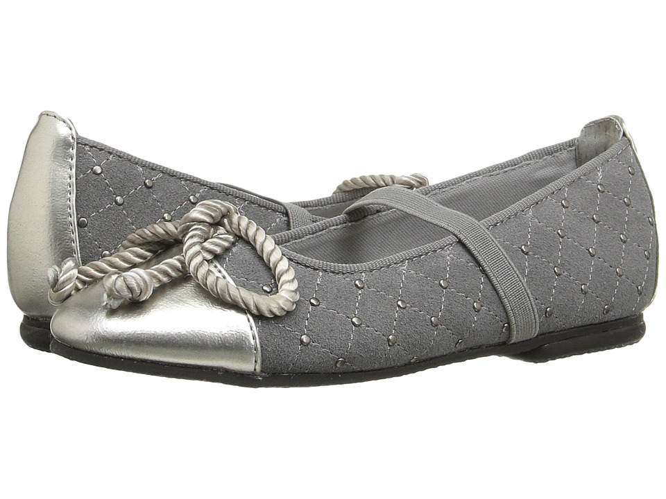 Jumping Jacks Kids Balleto Katrina (Toddler/Little Kid/Big Kid) (Pewter Suede/Krinkle) Girls Shoes