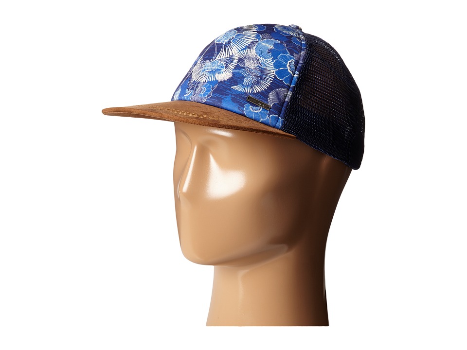 Roxy - Once For All Trucker Hat (Perpetual Flower Blue Print) Caps