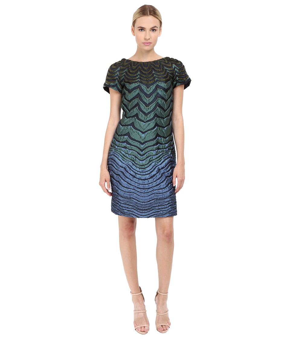 Alberta Ferretti Short Sleeve Zigzag Dress Alberta Ferretti Short Sleeve Zigzag Dress