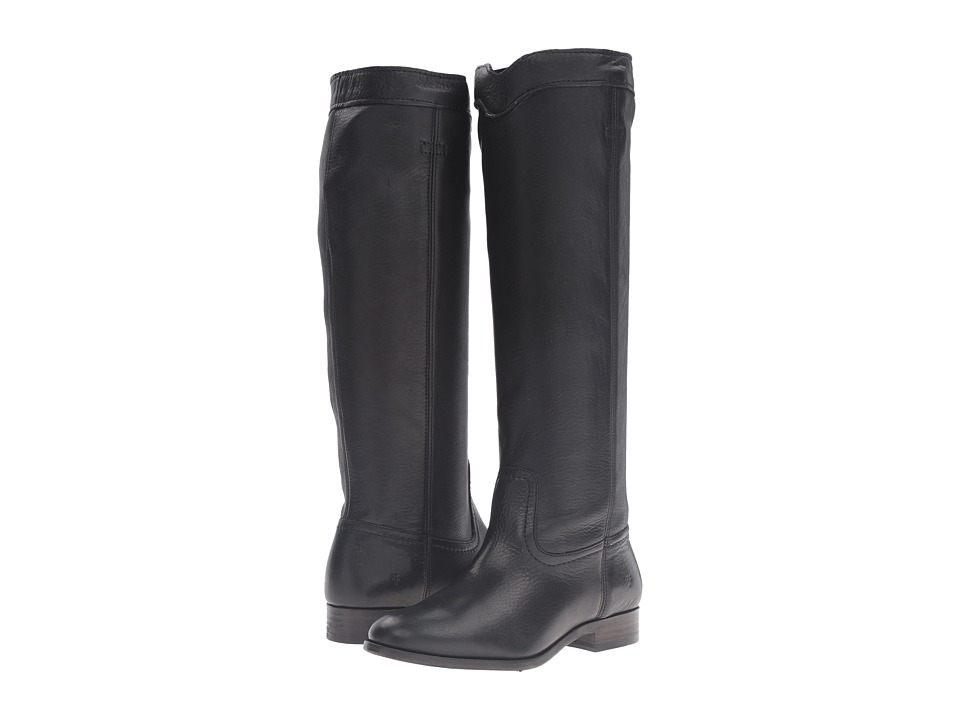 Frye Cara Roper Tall (Black Soft Pebbled Full Grain) Women
