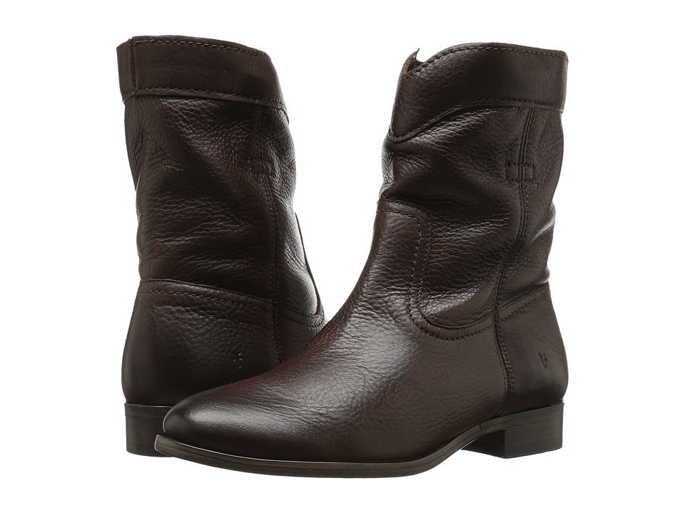 Frye Cara Roper Short (Chocolate Soft Pebbled Full Grain) Women