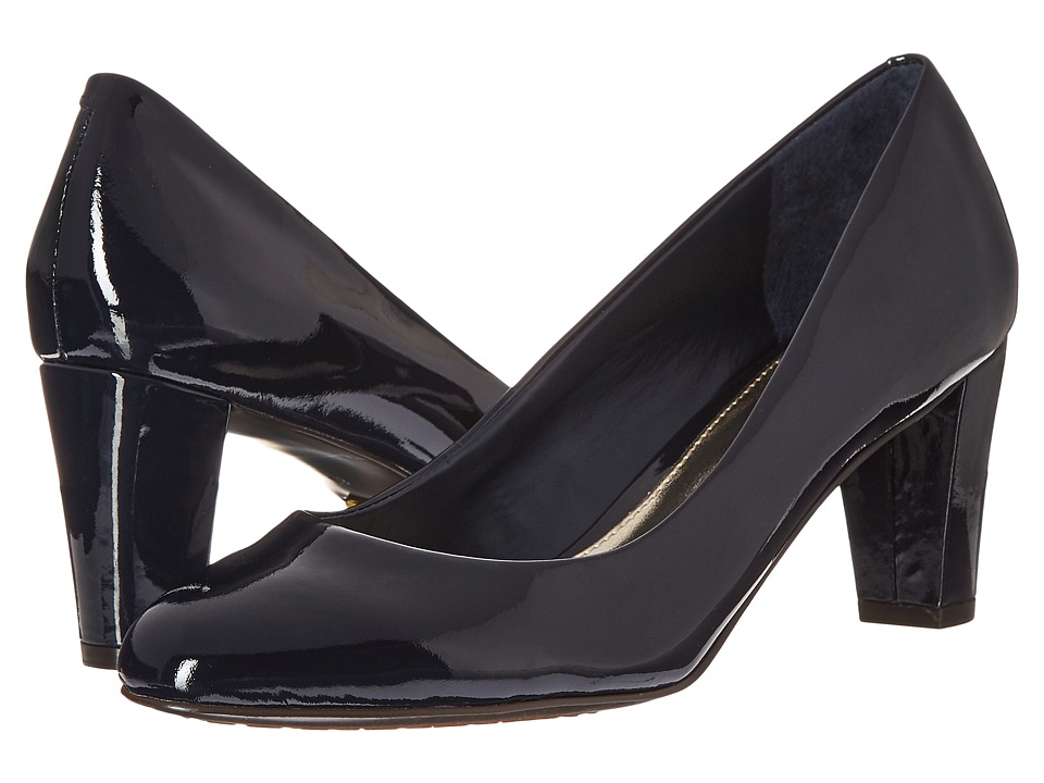 LAUREN Ralph Lauren Hala Modern Navy Patent Leather Womens Shoes LAUREN Ralph Lauren Hala Modern Navy Patent Leather Womens Shoes
