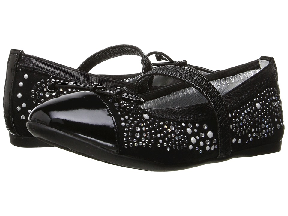 Nina Kids Karel-T (Toddler/Little Kid) (Black Micro Suede) Girls Shoes