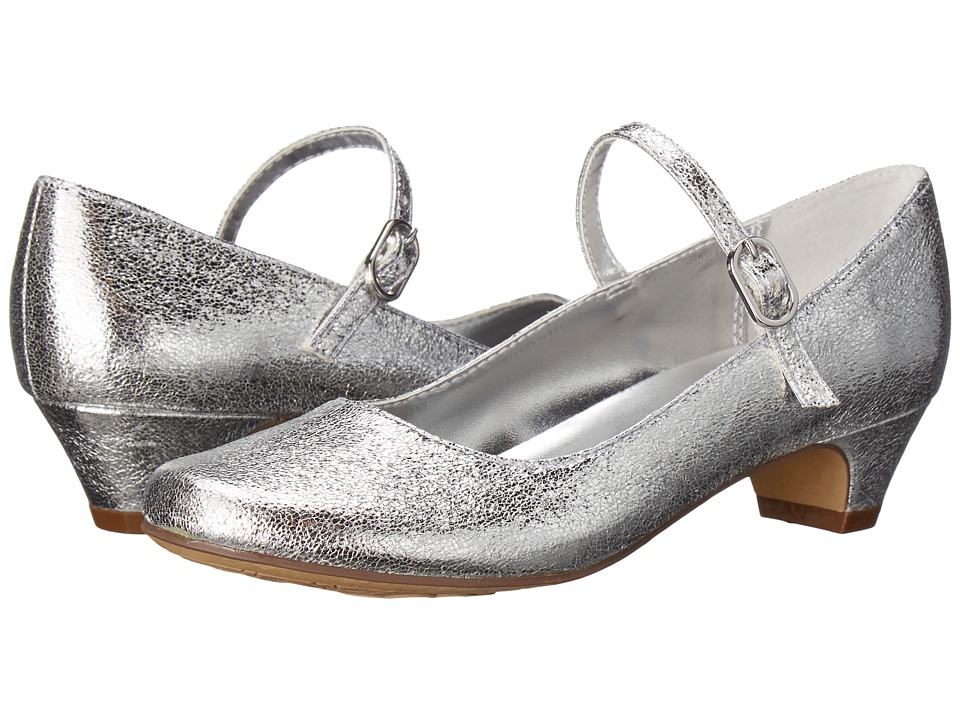 Nina Girls Sparkling Silver Shoes With Strap Nina Girls Sparkling Silver Shoes With Strap