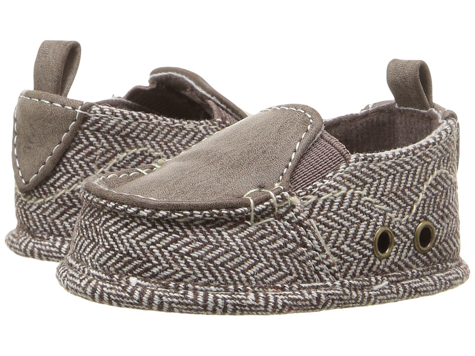 Baby Deer Herringbone Slip-On (Infant) (Brown) Boys Shoes