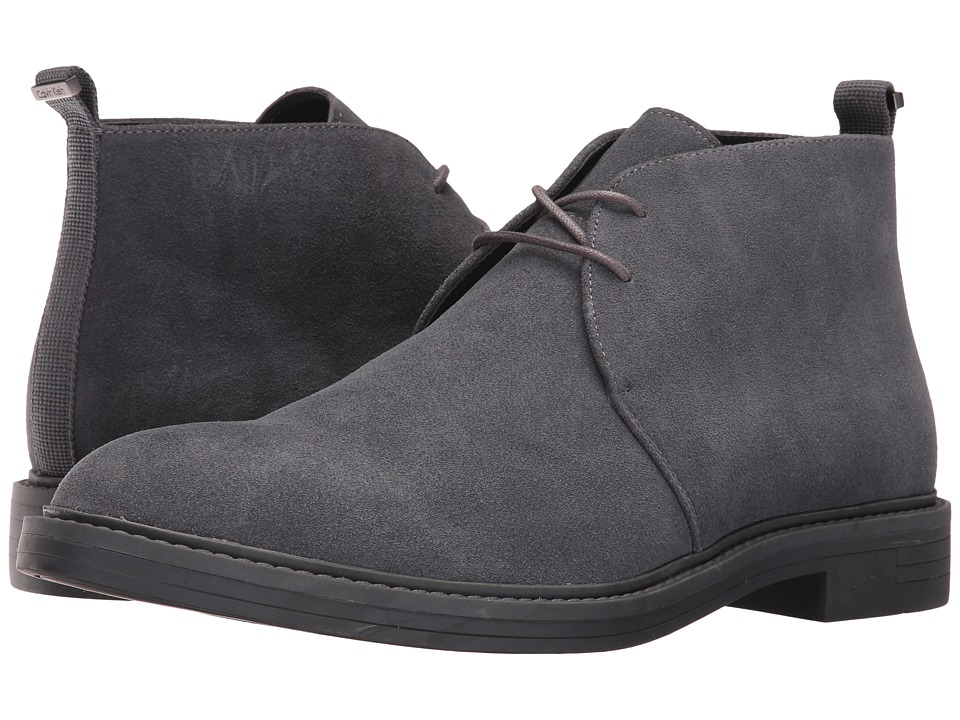 calvin klein grey suede boots
