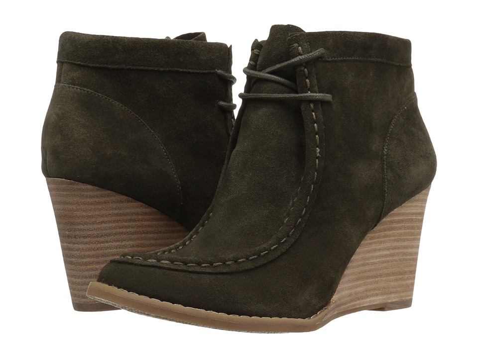 Lucky Brand Ysabel (Dark Moss Oil Suede) Women