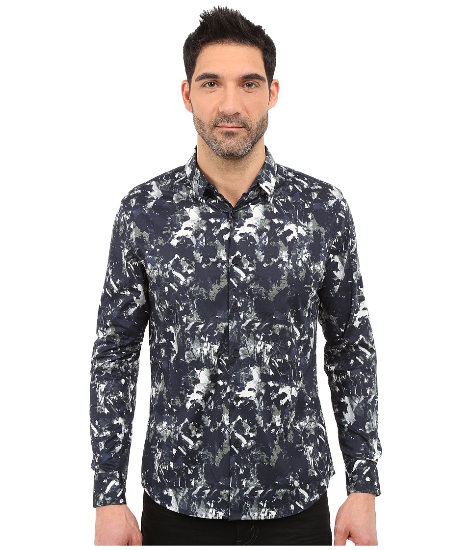 7 Diamonds Tempest Long Sleeve Shirt (Blue) Men