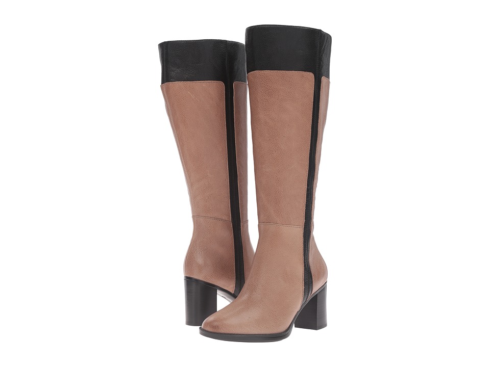 Naturalizer Frances Wide Calf (Dover Taupe/Black Leather) Women