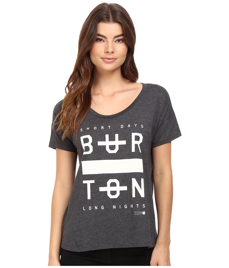 Burton - Never Sleep Tee (True Black Heather) Women