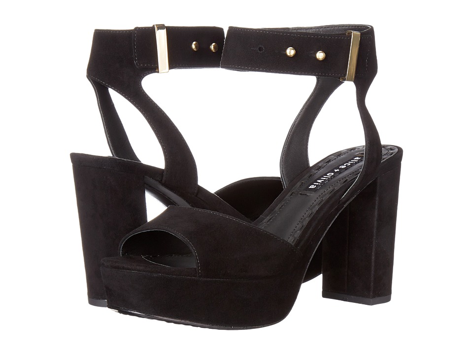 Alice + Olivia Parker (Black Prime Suede) Women