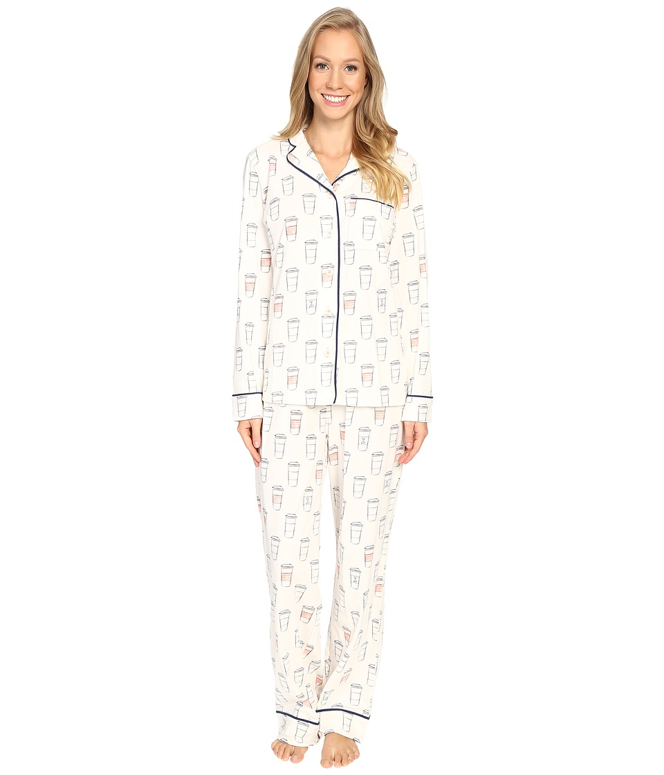 Life is good - Coffee To Go Jersey Sleep Set (Simply Ivory) Women