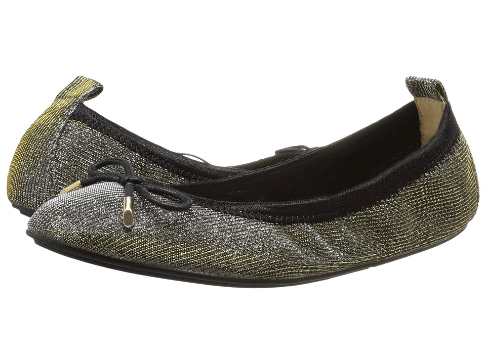 Yosi Samra Kids Sawyer Glitterati Synthetic Leather Ballet Flat (Toddler/Little Kid/Big Kid) (Pyrite) Girls Shoes