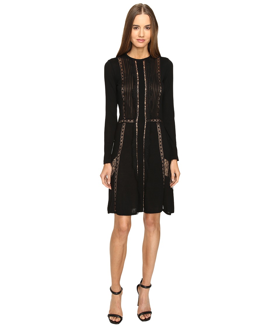 Alberta Ferretti Long Sleeve Sheer Lines Dress Alberta Ferretti Long Sleeve Sheer Lines Dress