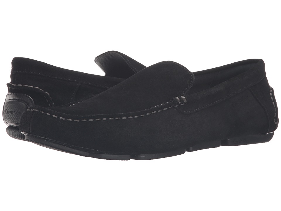 calvin klein mens black suede shoes