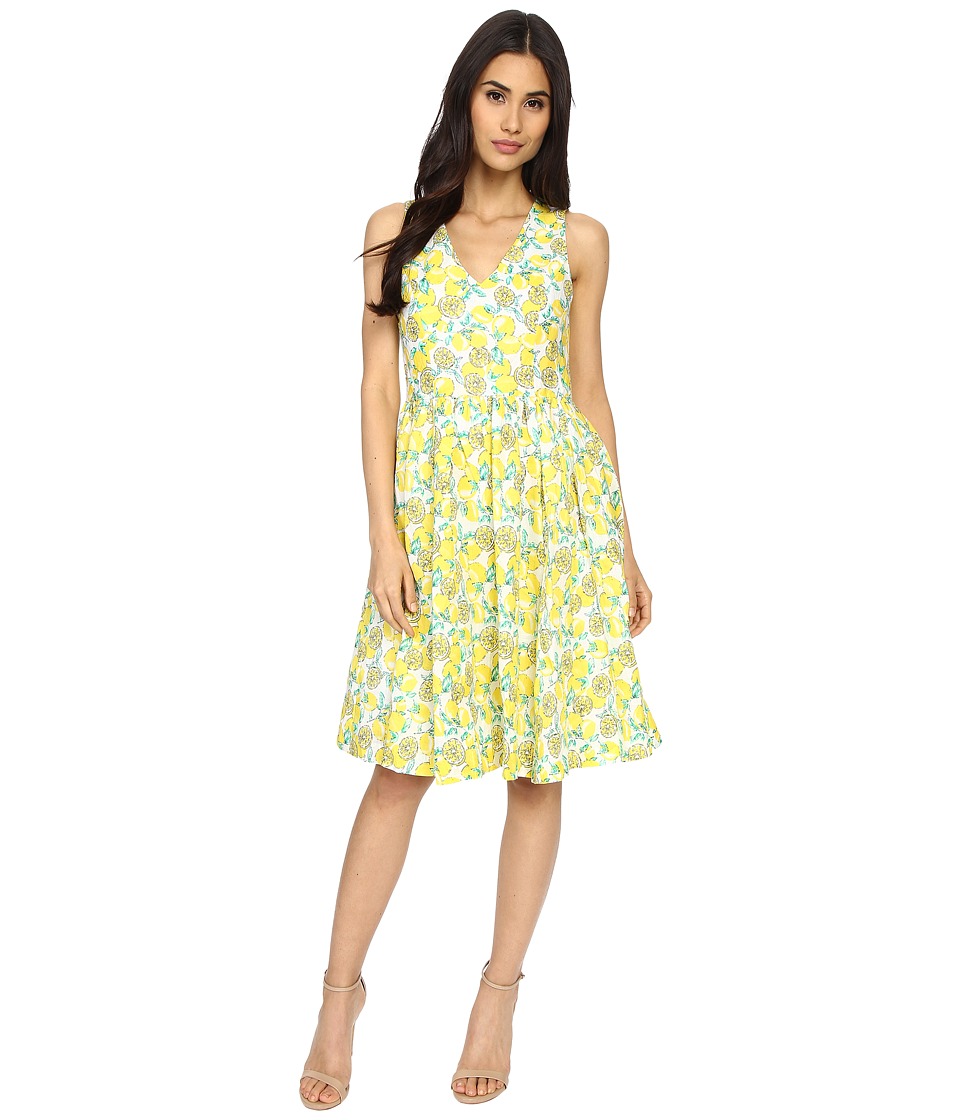 Brigitte Bailey - Lucy Lemon Printed Dress (Lemon) Women