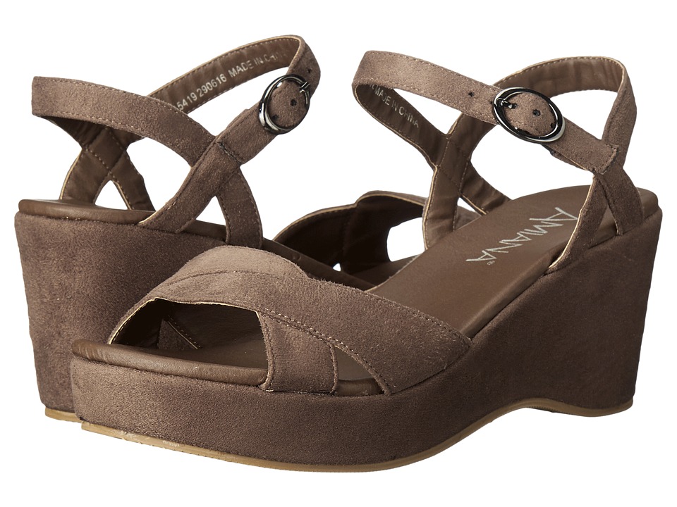 Amiana 15-A5419 (Little Kid/Big Kid/Adult) (Taupe Suede Fabric) Girl
