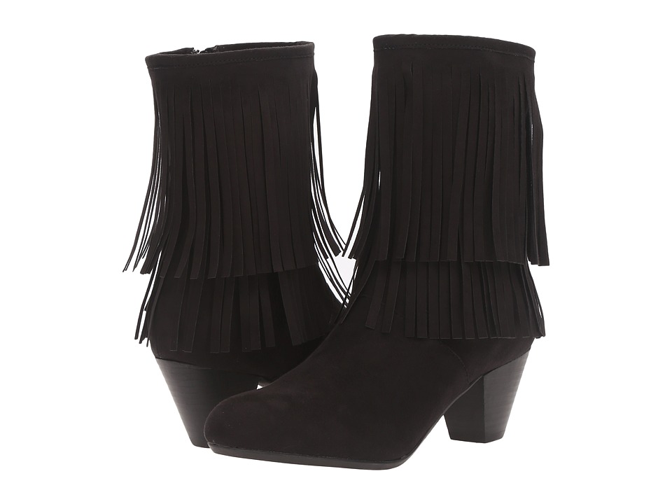 Amiana 15-A5425 (Little Kid/Big Kid/Adult) (Black Suede Fabric) Girl