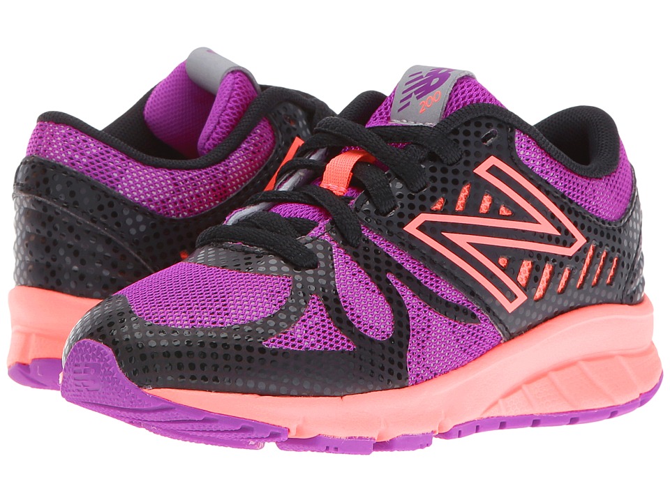 New Balance Kids KJ200v1 (Little Kid) (Black/Pink) Girls Shoes