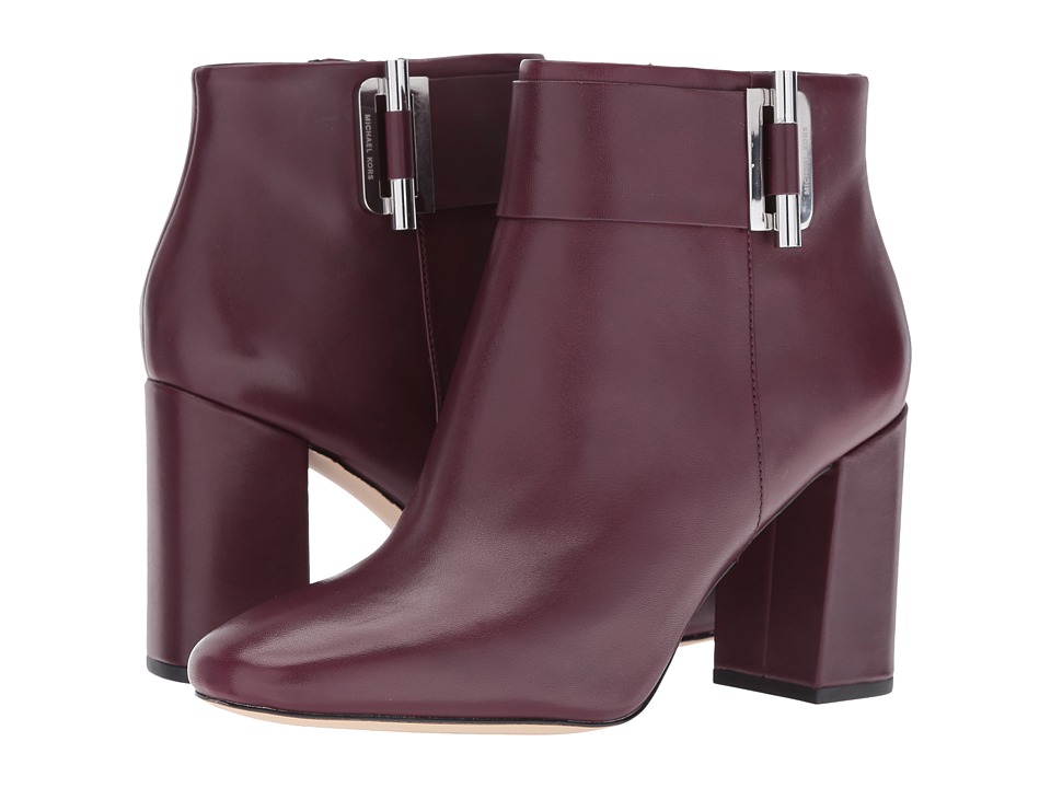 MICHAEL Michael Kors Gloria Bootie (Plum Smooth Calf) Women
