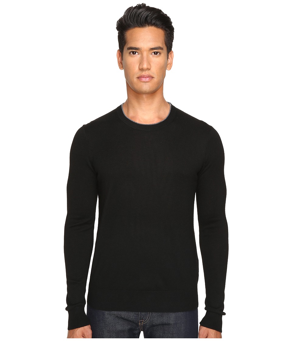 Jack Spade Jersey Stitch Crew Neck Sweater (Black) Men