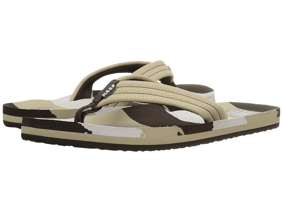 Reef Kids Ahi (Infant/Toddler/Little Kid/Big Kid) (Tan Multi Lines) Boys Shoes