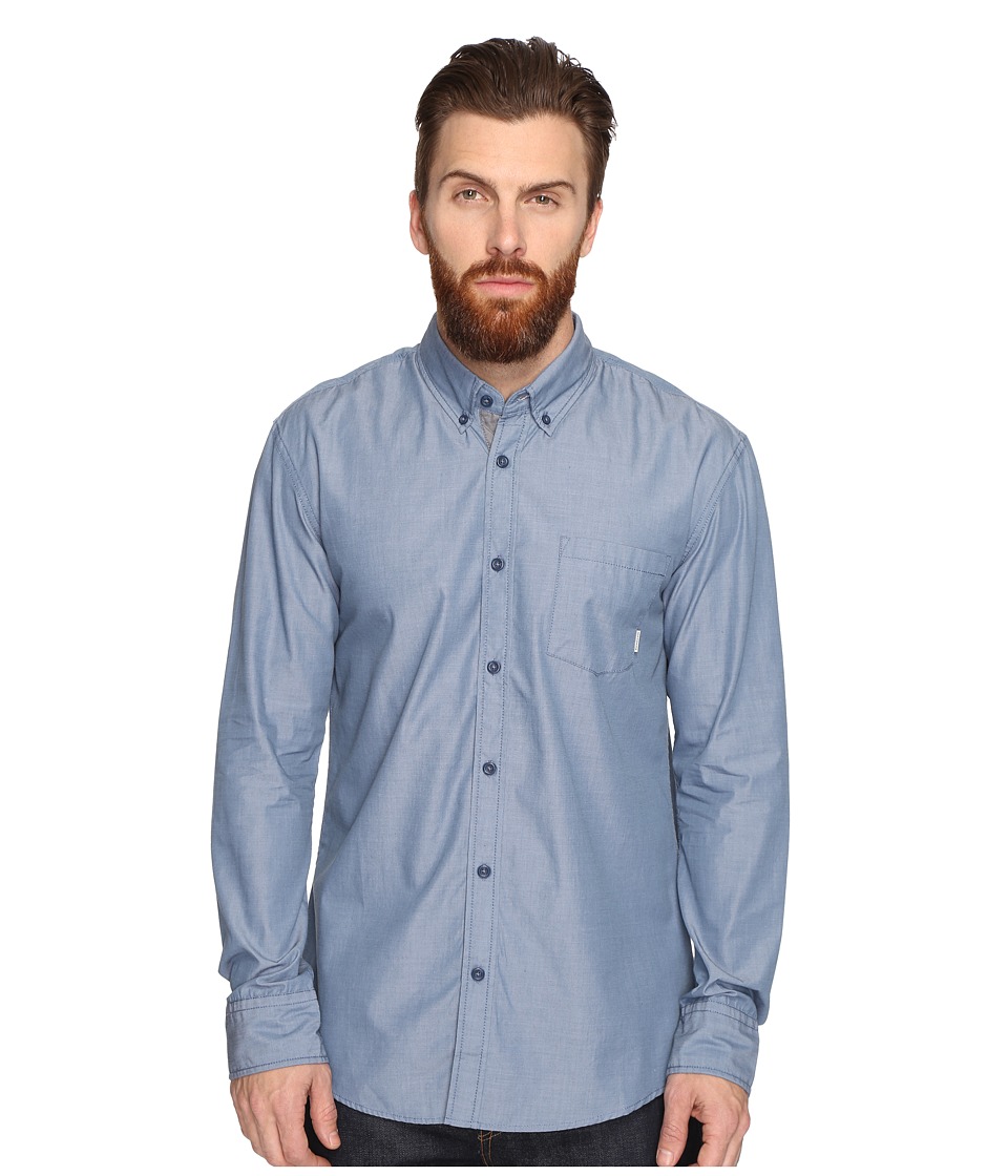 Quiksilver - Everyday Wilsden Long Sleeve Woven (Captains Blue) Men