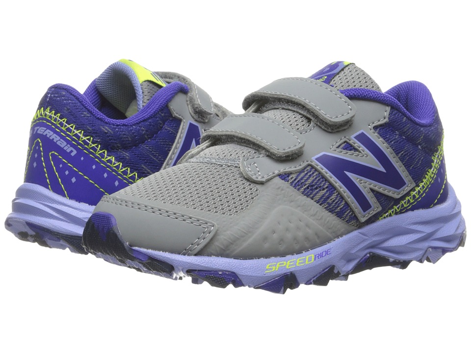 New Balance Kids KE690V2Y (Little Kid/Big Kid) (Grey/Purple) Girls Shoes