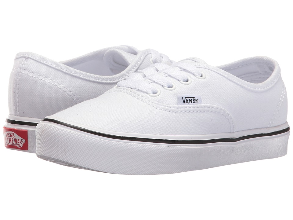 Vans Kids Authentic Lite (Little Kid/Big Kid) (True White/True White) Kids Shoes