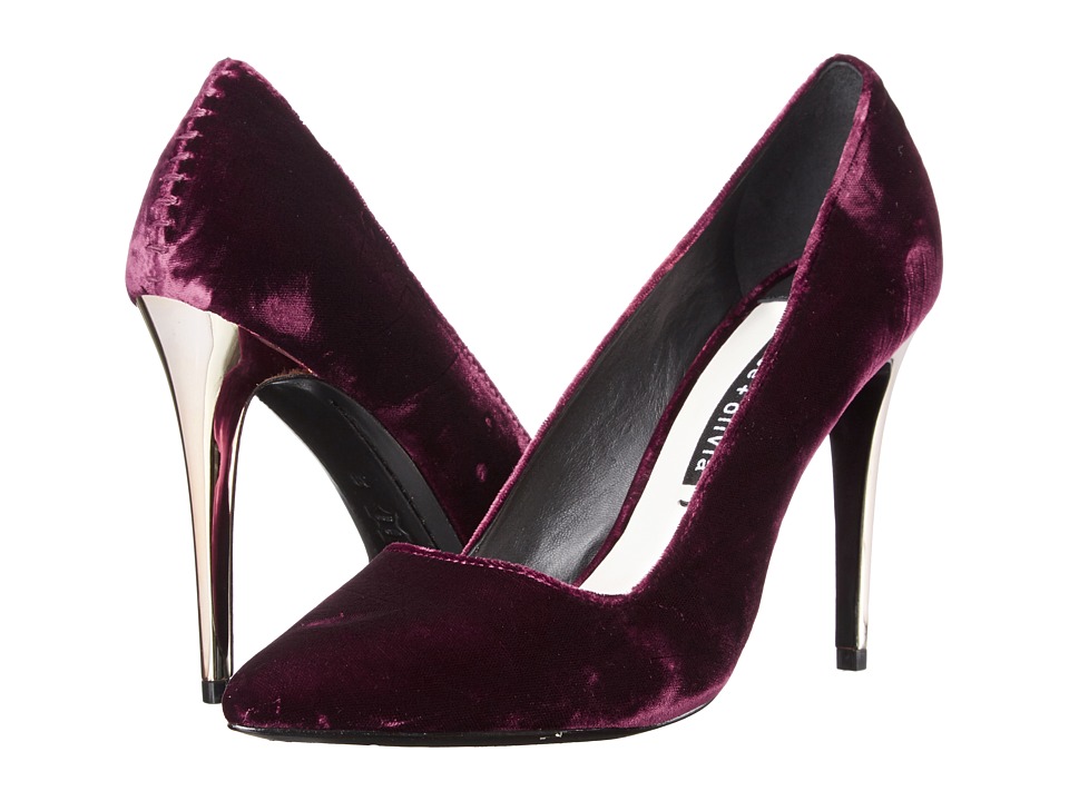Alice + Olivia Dina (Bordeaux Velvet) Women