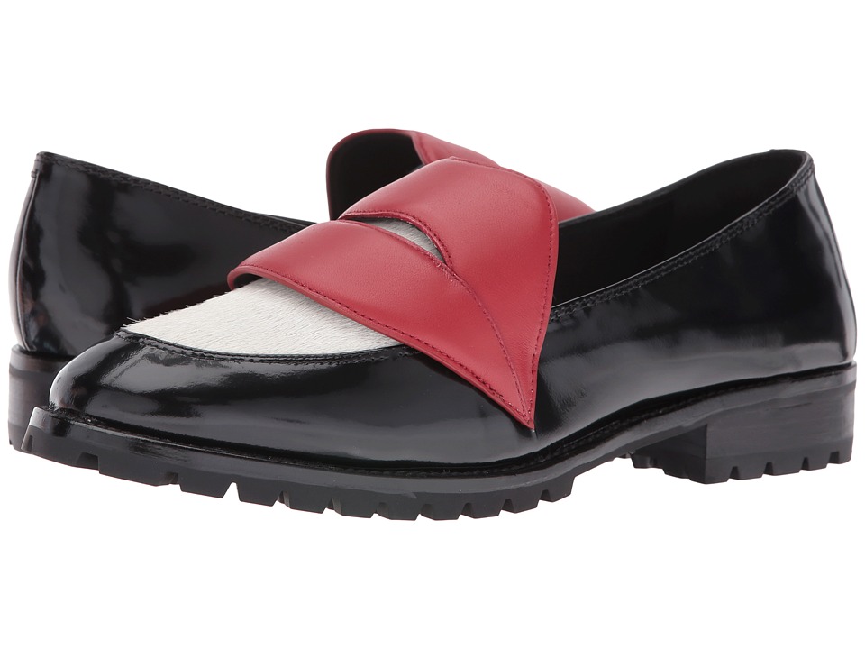 Alice + Olivia Tamar (Black Calf/Dove Haircalf/Ruby Nappa) Women