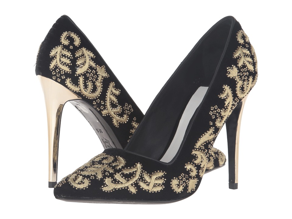 Alice + Olivia Dina (Gold Brocade/Black Velvet) Women