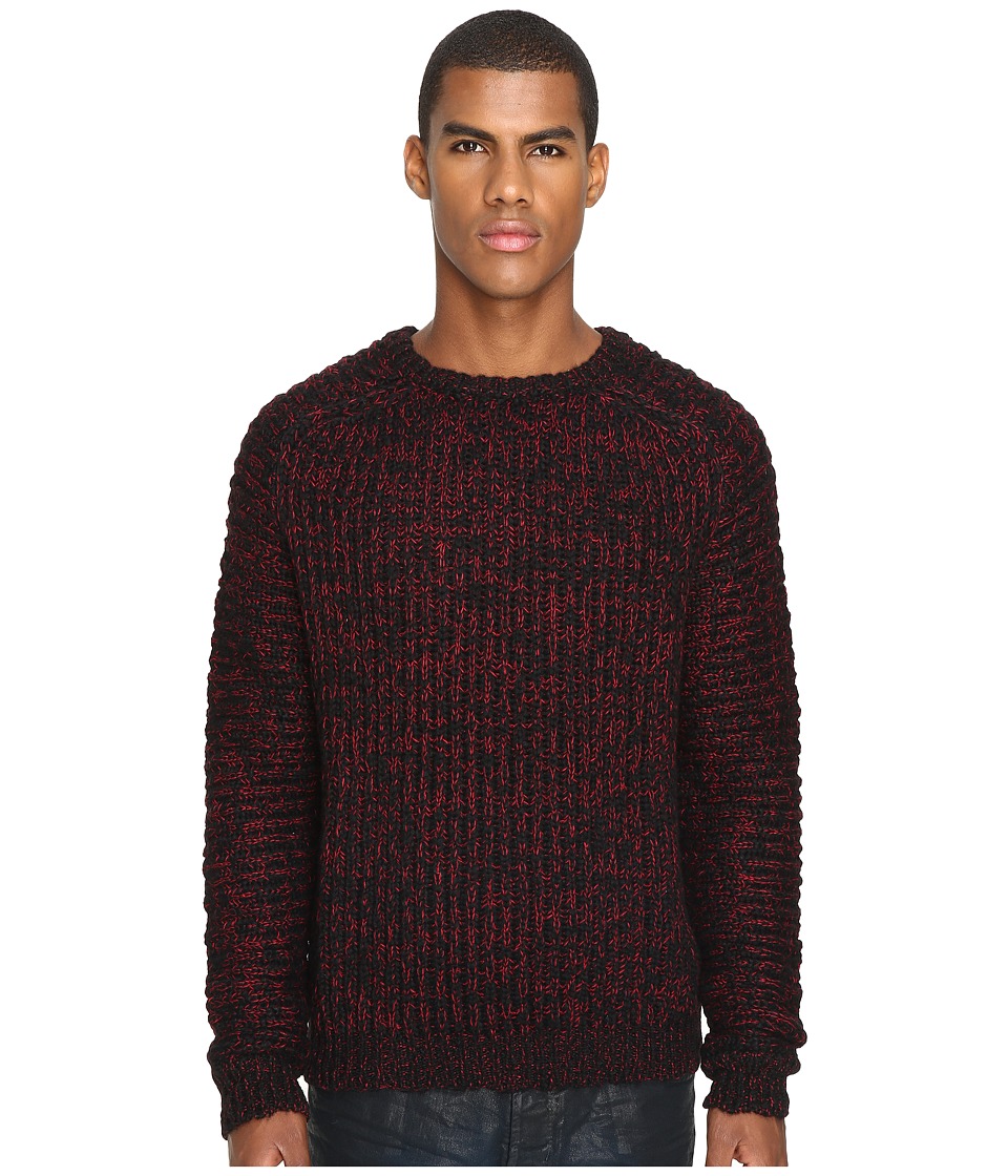 Just Cavalli Wool/Alpaca Sweater (Black/True Red) Men