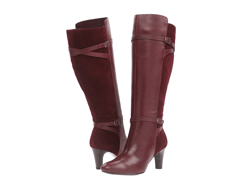 LAUREN Ralph Lauren - Sabeen Wide Calf (Port Burn Calf/Sport Suede) High Heels LAUREN Ralph Lauren - Sabeen Wide Calf (Port Burn Calf/Sport Suede) High Heels