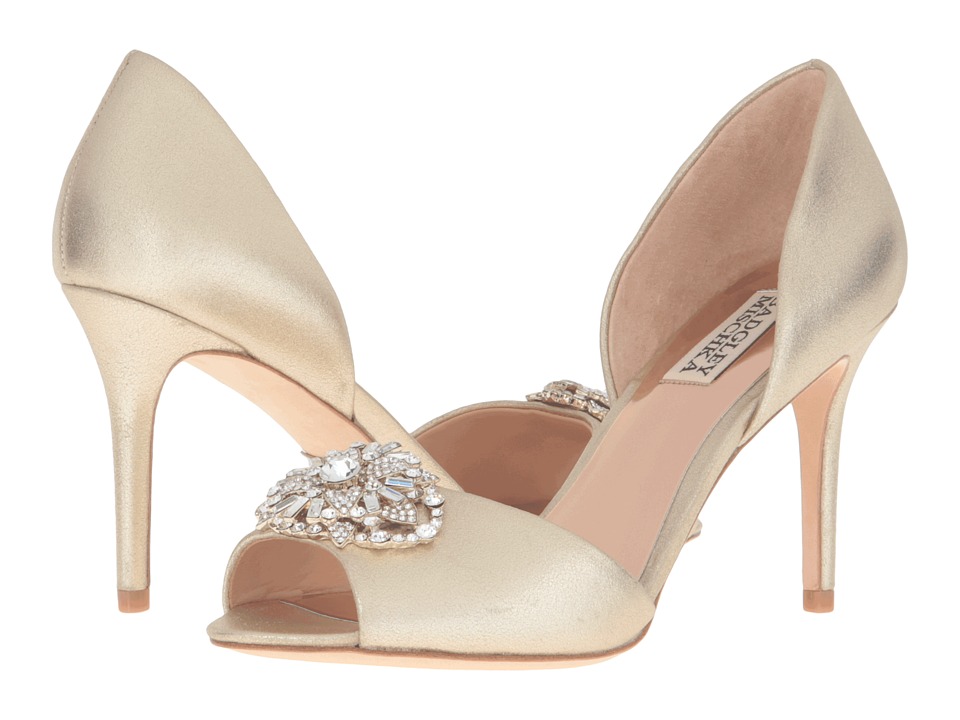 Badgley Mischka Dana II (Platino Metallic Suede) Women