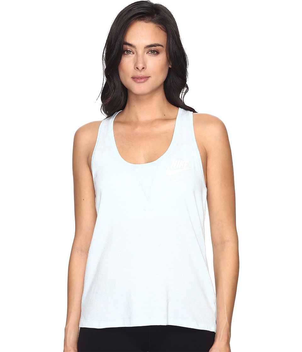 Nike Gym Vintage Tank Top (Glacier Blue/Sail) Women