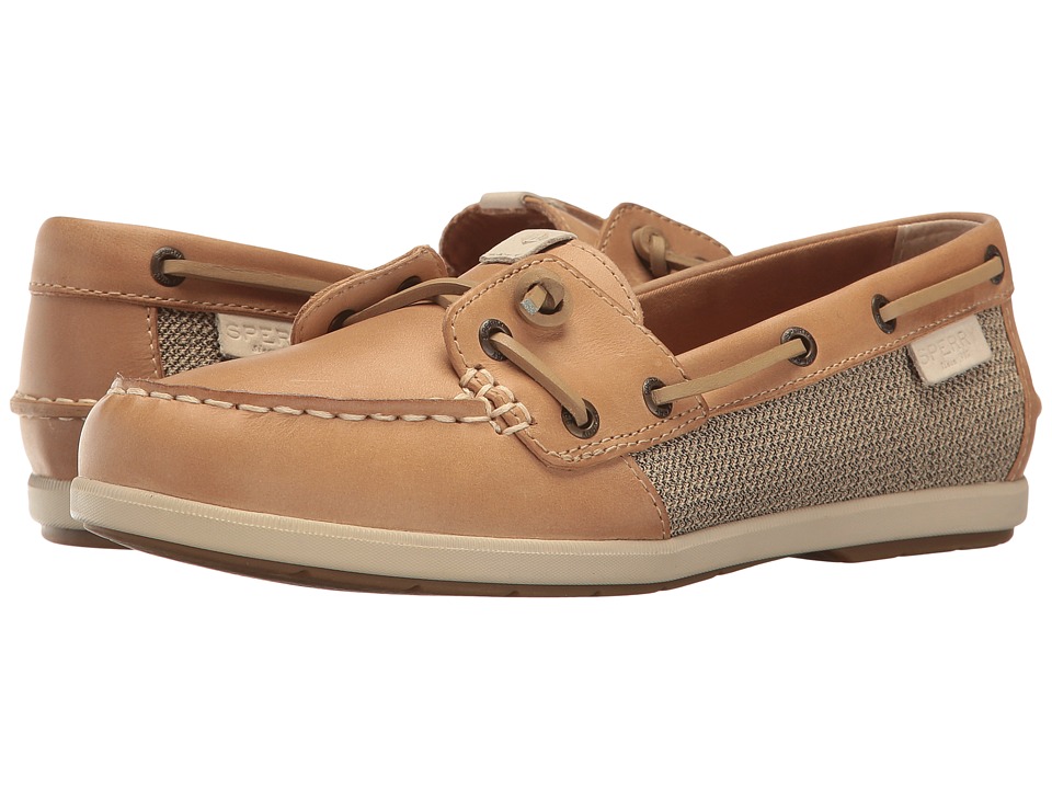 Sperry Coil Ivy Leather Canvas (Tan) Women