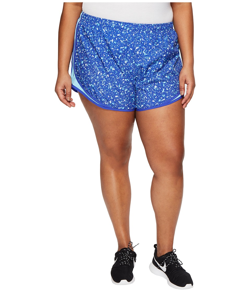 Nike Dry Tempo Print 3 Running Short (Size 1X-3X) (Vivid Sky/Vivid Sky/Wolf Grey) Women