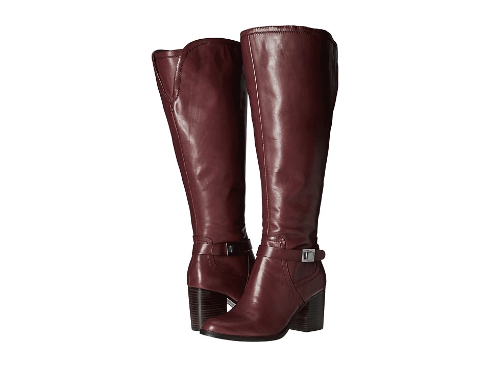 burgundy wide calf boots