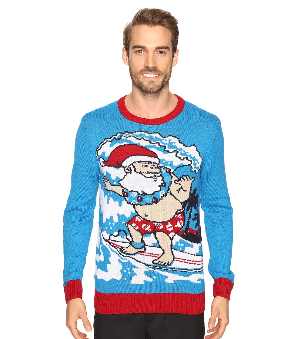TravisMathew Surfing Santa Sweater (Blue) Men