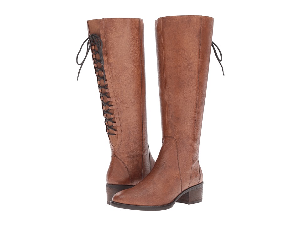 Steve Madden Laceup Wide (Cognac Leather) Women