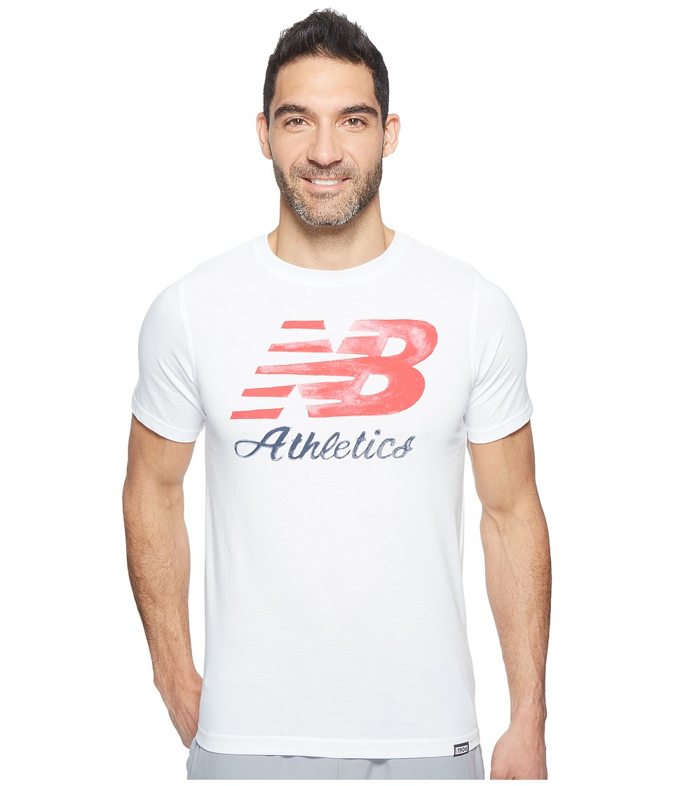 New Balance Flying Script Tee (White) Men