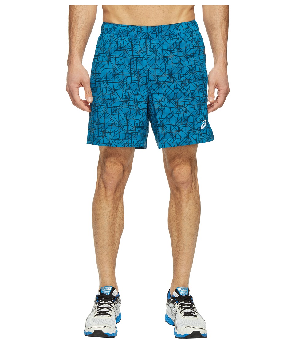 ASICS - 7 Woven Shorts (Thunder Blue Structured Geo) Men