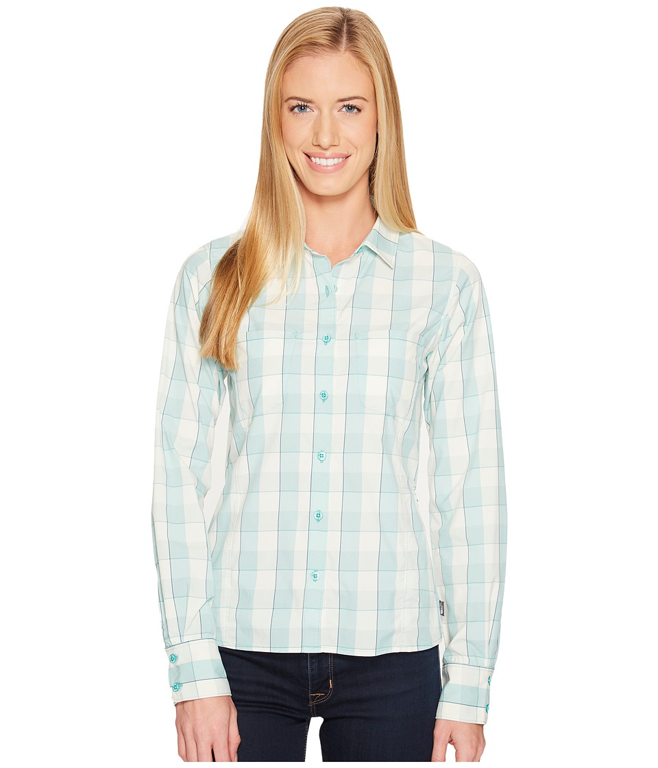 The North Face Long Sleeve Sunblocker Shirt (Agate Green Plaid) Women