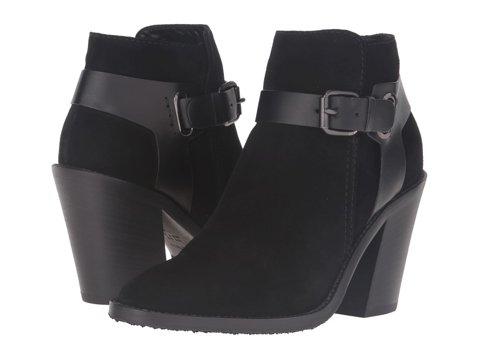 Aquatalia Liana (Black Suede/Calf Combo) Women