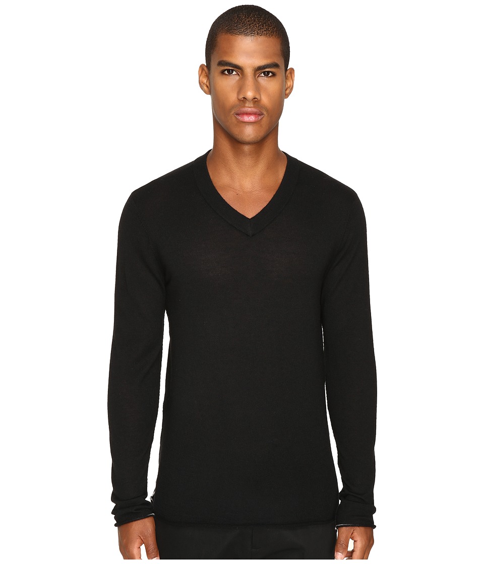 ATM Anthony Thomas Melillo Cashmere V-Neck Sweater (Black) Men