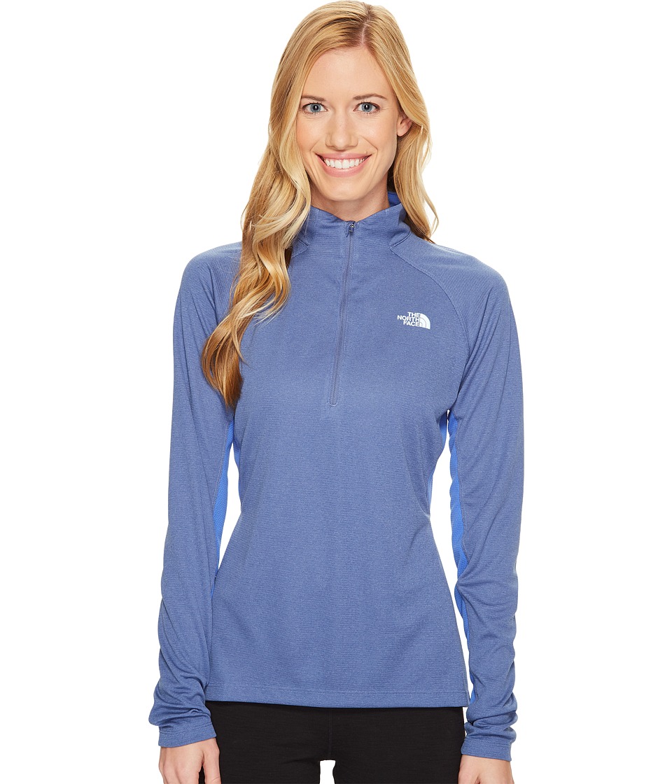 The North Face Impulse Active 1/4 Zip (Coastal Fjord Blue Heather/Amparo Blue (Prior Season)) Women