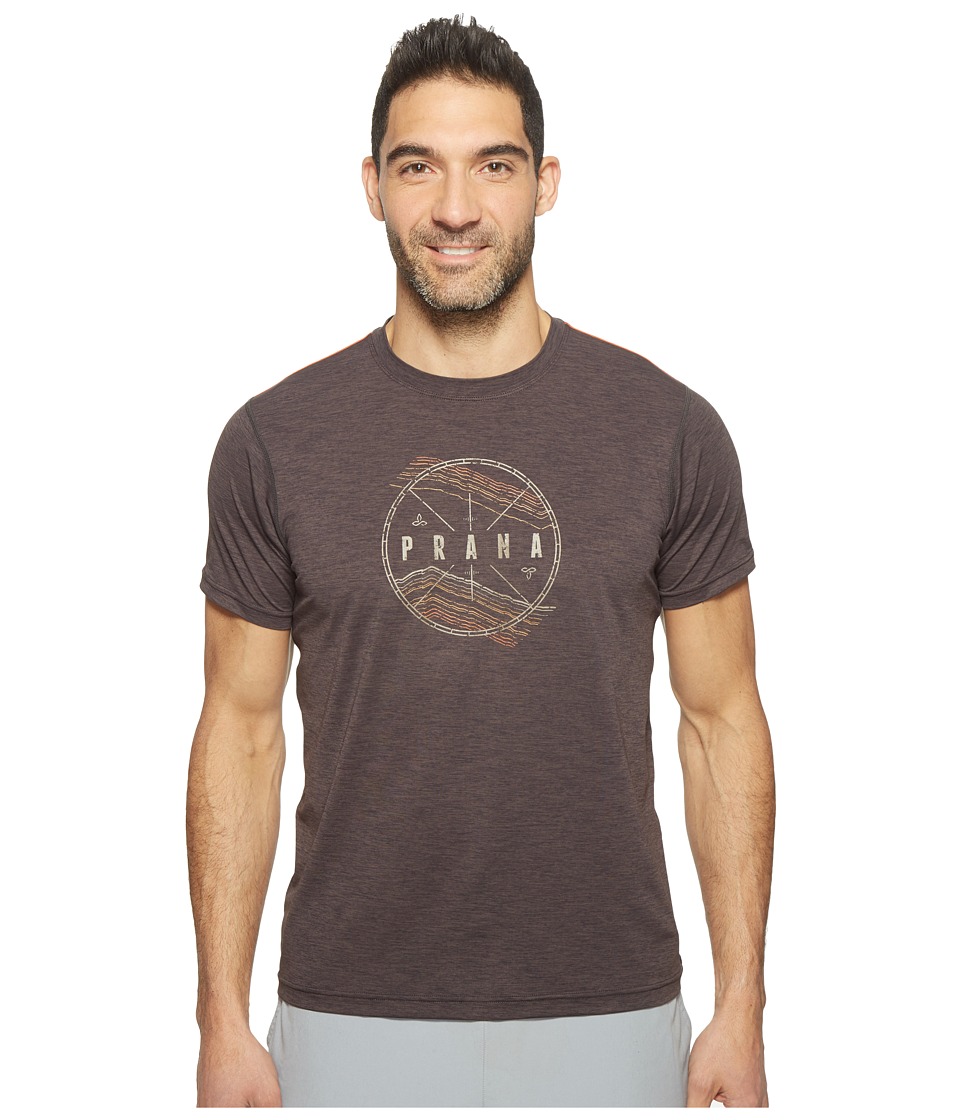 Prana Calder Short Sleeve Tee (Charcoal) Men