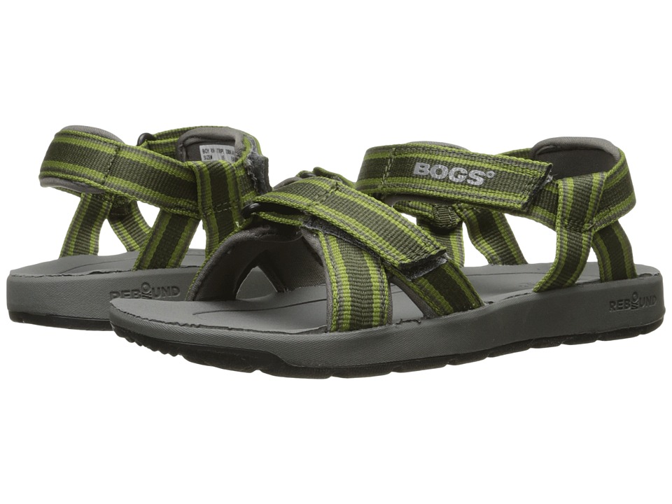 Bogs Kids Rio Stripes Sandal (Toddler/Little Kid/Big Kid) (Green Multi) Boys Shoes